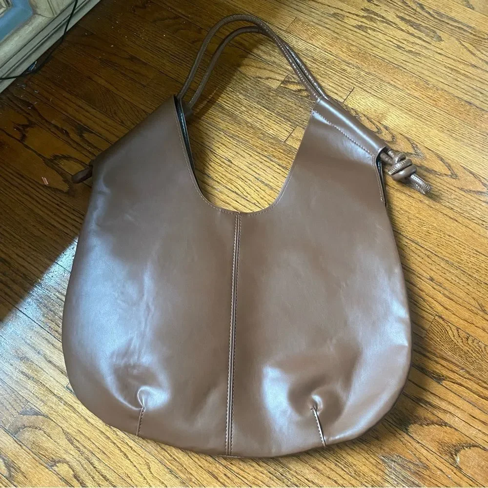Amazon Elegant Brown PU Shoulder Bag